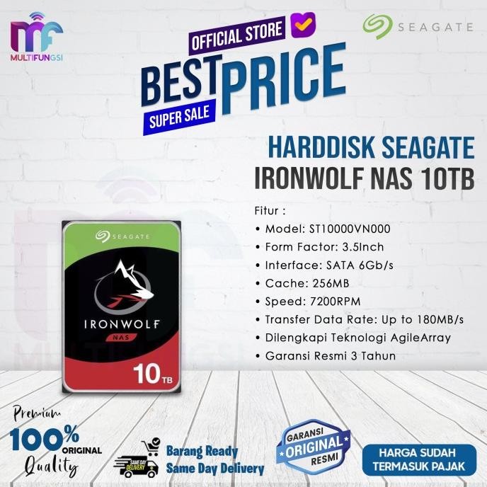 

Harddisk Seagate IronWolf NAS 8TB / 10TB Garansi Resmi
