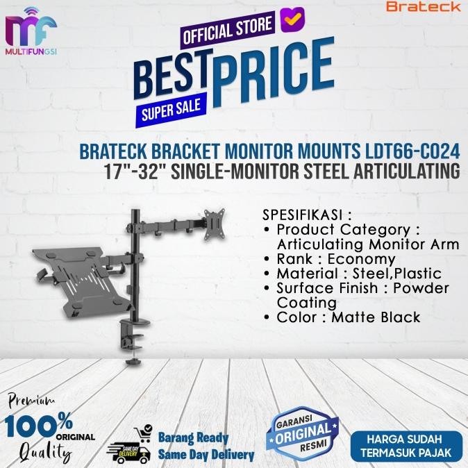 

Brateck Bracket Monitor Mounts LDT66-C024 17"-32" Dual-Monitor Steel Articulating