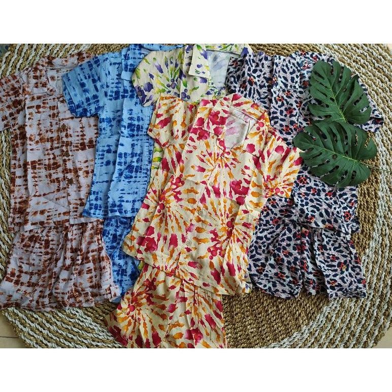 PIYAMA RAYON CELANA PENDEK PIYAMA ANAK KONVEKSI BAJU ANAK