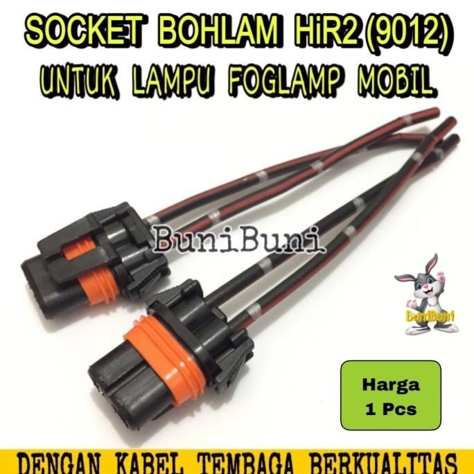 SOCKET HIR2 / SOKET FITING BOHLAM LAMPU MOBIL TIPE HIR2 / 9012 + KABEL