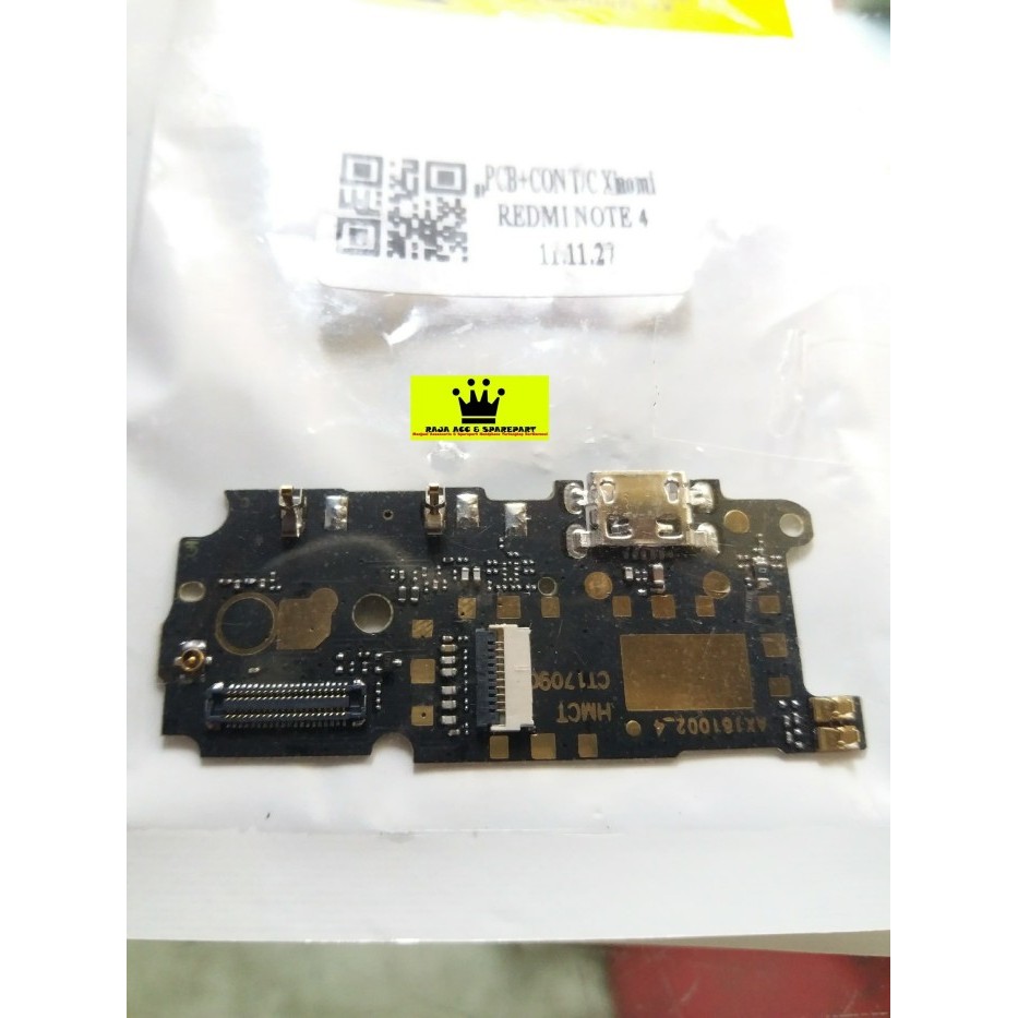 PCB BOARD KONEKTOR CONNECTOR CHARGER CAS XIAOMI REDMI NOTE 4 ORI