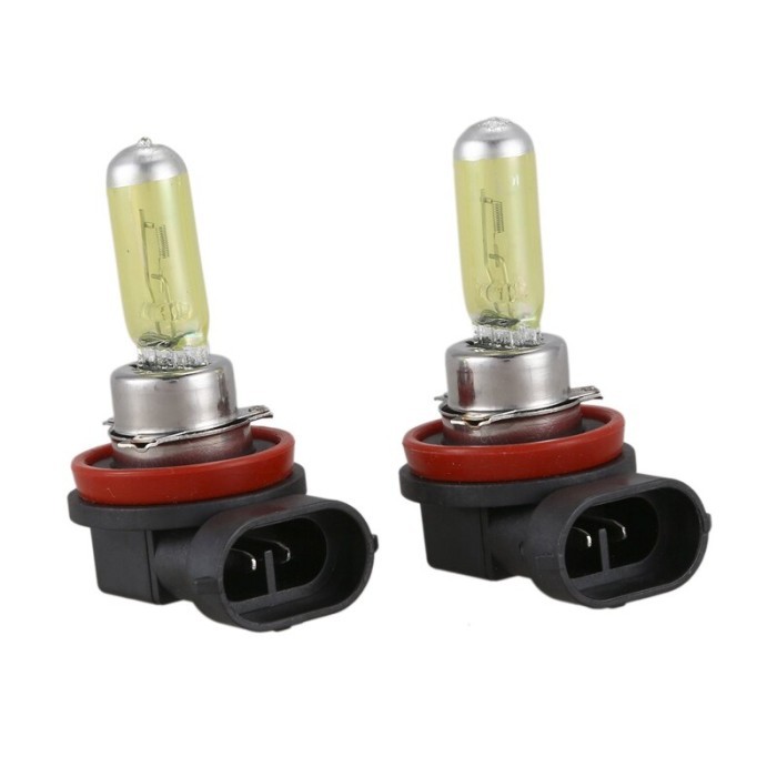 2X H11 55W 3000K GOLDEN YELLOW XENON HID HALOGEN LIGHT FOG LAMP BULB H