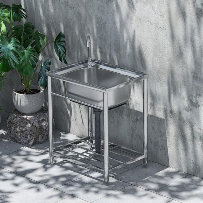 Wastafel Kichent Sink Dapur Portable Cuci Piring Stainless Steel Tebal Minimalist Wastafel Dapur MRS