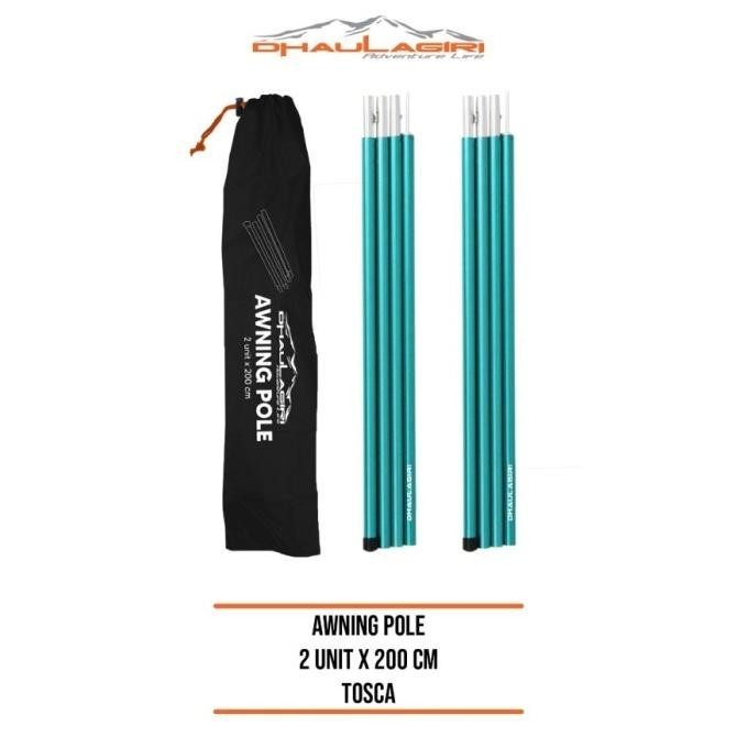 Tiang Flysheet 2X200 Cm Awning Pole Kuat Aluminium Original Dhaulagiri