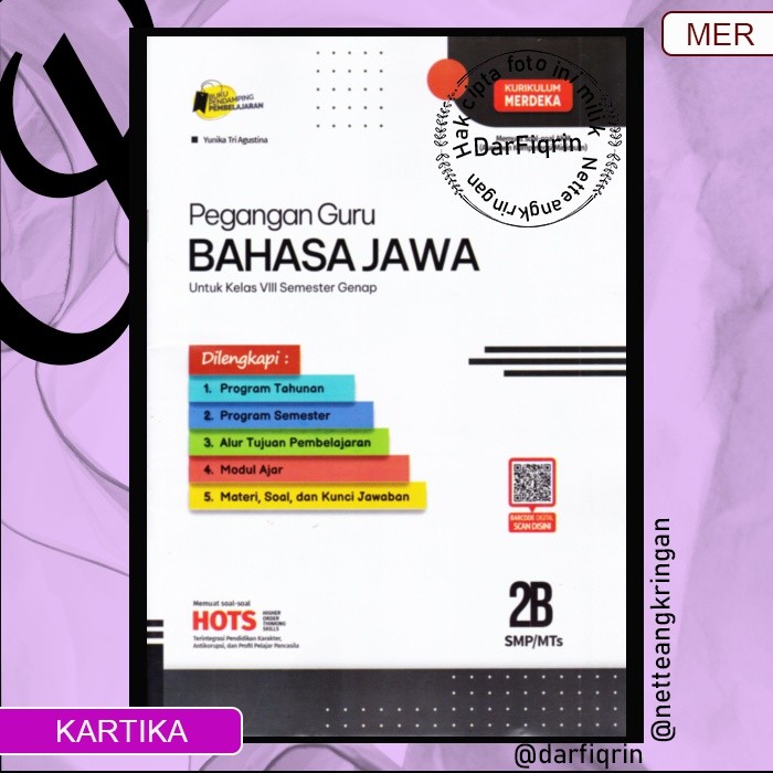 Pegangan Guru Bahasa Jawa Kelas 8 Semester 2-SMP/MTs KURMER Kurikulum Merdeka-Kartika-HOTS-Yunika (G