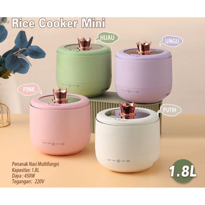 VISHAL RICE COOKER MINI 1.6L PORTABLE PANCI ELEKTRIK MULTIFUNGSI KECIL