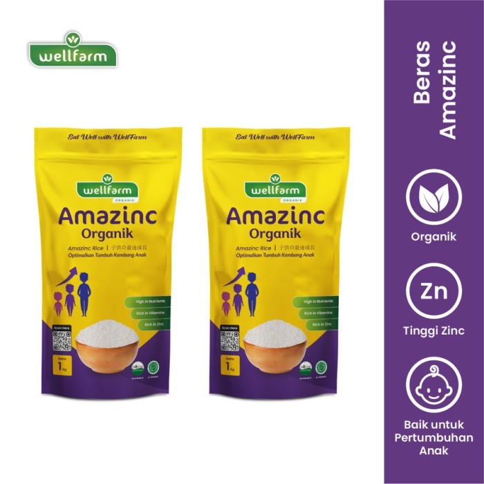 

TERBARU Wellfarm Beras Kesehatan Inpari Nutri Zinc Organik 2Kg - Beras Amazinc