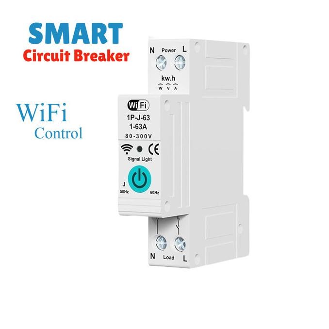 Circuit Breaker Smart Wifi Kwh Meter Timer 220V Asli