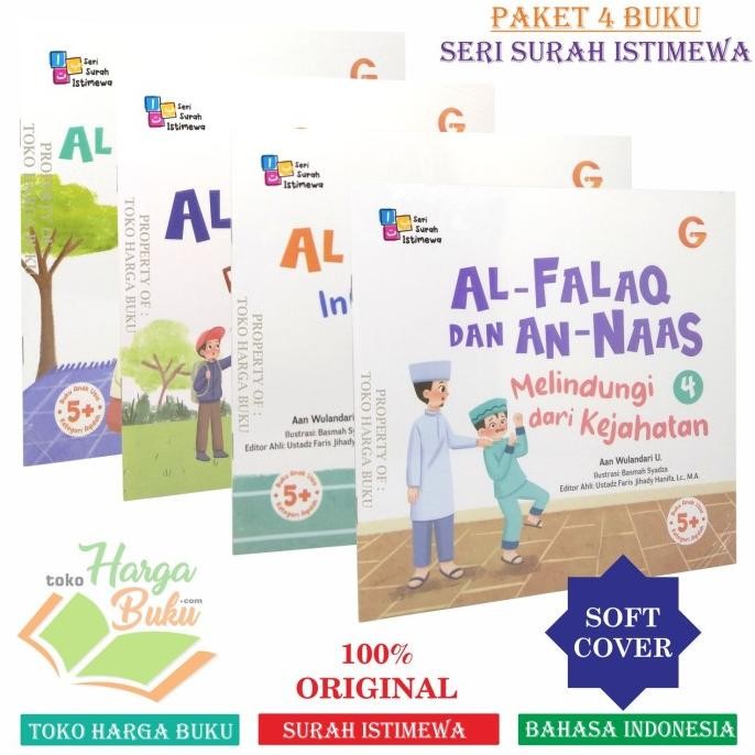 

Seri Surah Istimewa Al-Fatihah Al-Kahf Al-Ikhlas Al-Falaq An-Naas Buku Anak Islam Usia 5 + Full Color - GIP