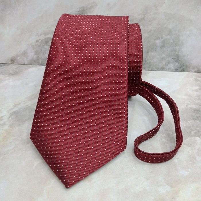 Dasi maroon polos dasi merah Zipper instan siap pakai