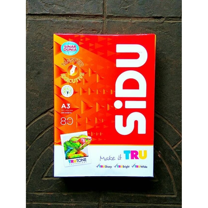 

BEBAS ONGKIR - Sinar Dunia / SiDu Kertas HVS A3 80 gsm 297 x 420 mm