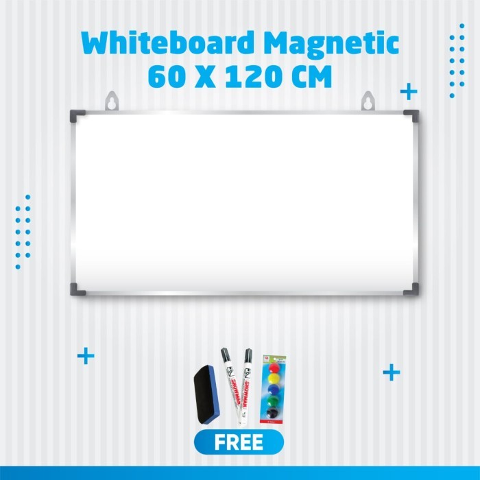 

TERBARU Whiteboard / Papan tulis magnetic uk 60x120cm HOT SALE!