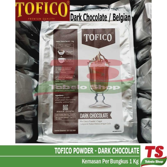 

Promo!! Tofico Dark Chocolate Powder / Tofico Powder Dark Chocolate / Belgian