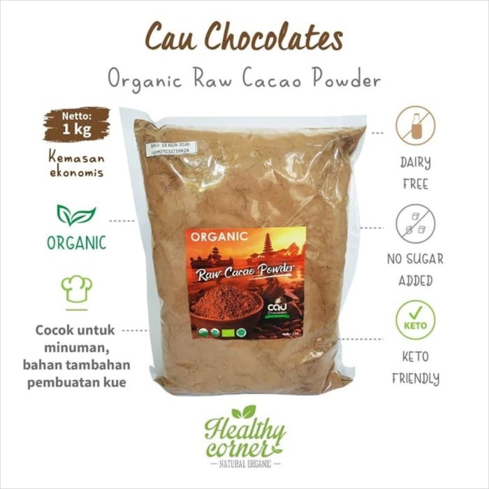 

Terlaris Organic Cacao Powder Kakao Bubuk 1 Kg - Cau Chocolates