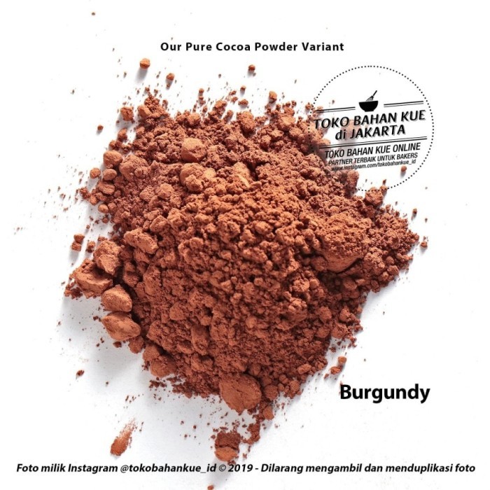 

Terlaris Pure Cocoa Powder Tulip Burgundy Chocolatier Bubuk Coklat Tulip 500Gr
