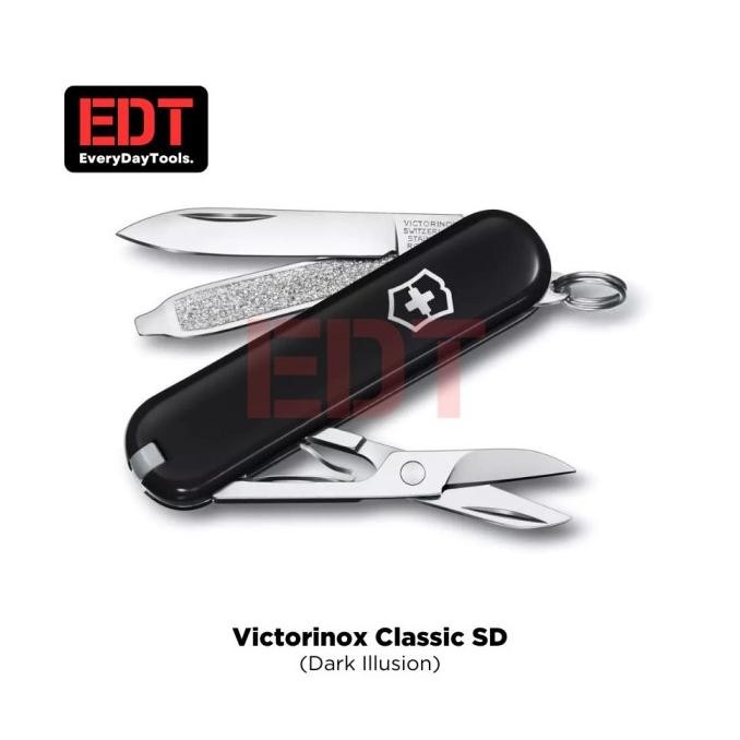 BEBAS ONGKIR - Victorinox Classic SD (NEW EDITION BOX) Classic Colors Swiss Army Knife SAK Multitool