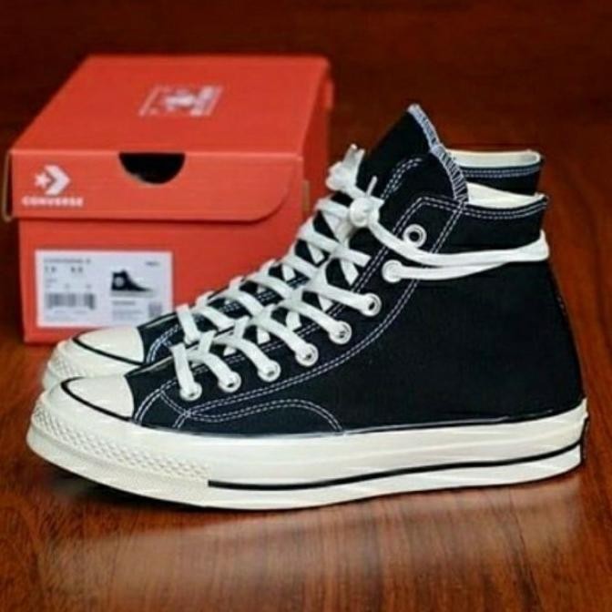 Sepatu Converse All Star Original Hitam Tinggi High Ffree Box Asli