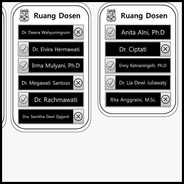 

Papan Slide Absen Custom Itb