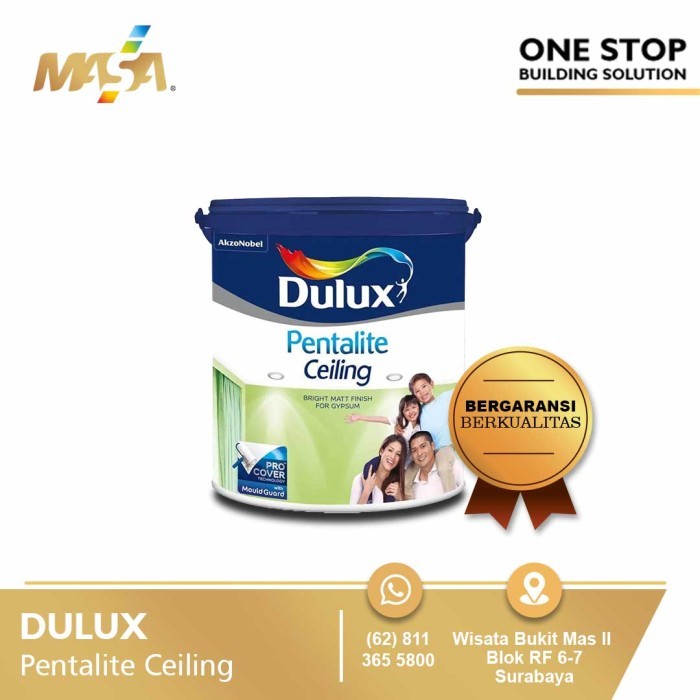 CAT PLAFON MURAH CEILING GYPSUM DULUX PENTALITE 25 KG BERKUALITAS