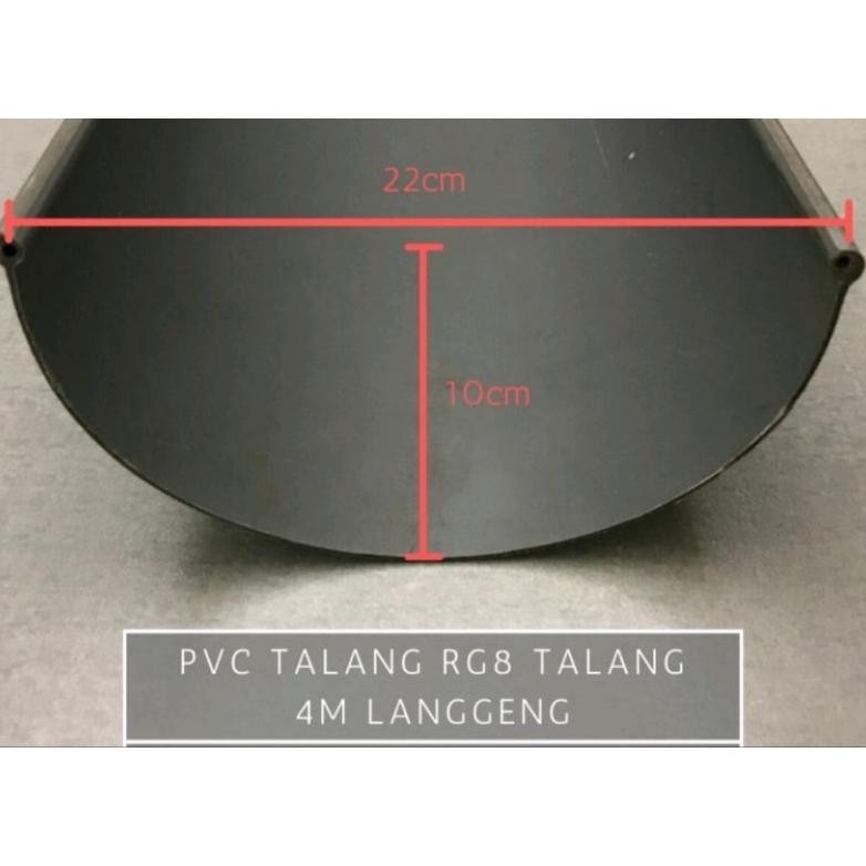 Talang Air PVC Langgeng HR 8" 4m 4meter 4mtr Setengah Lingkar