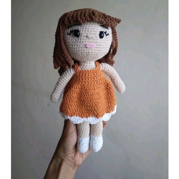 Girl Boneka Rajut Anak Perempuan Tinggi 21 cm