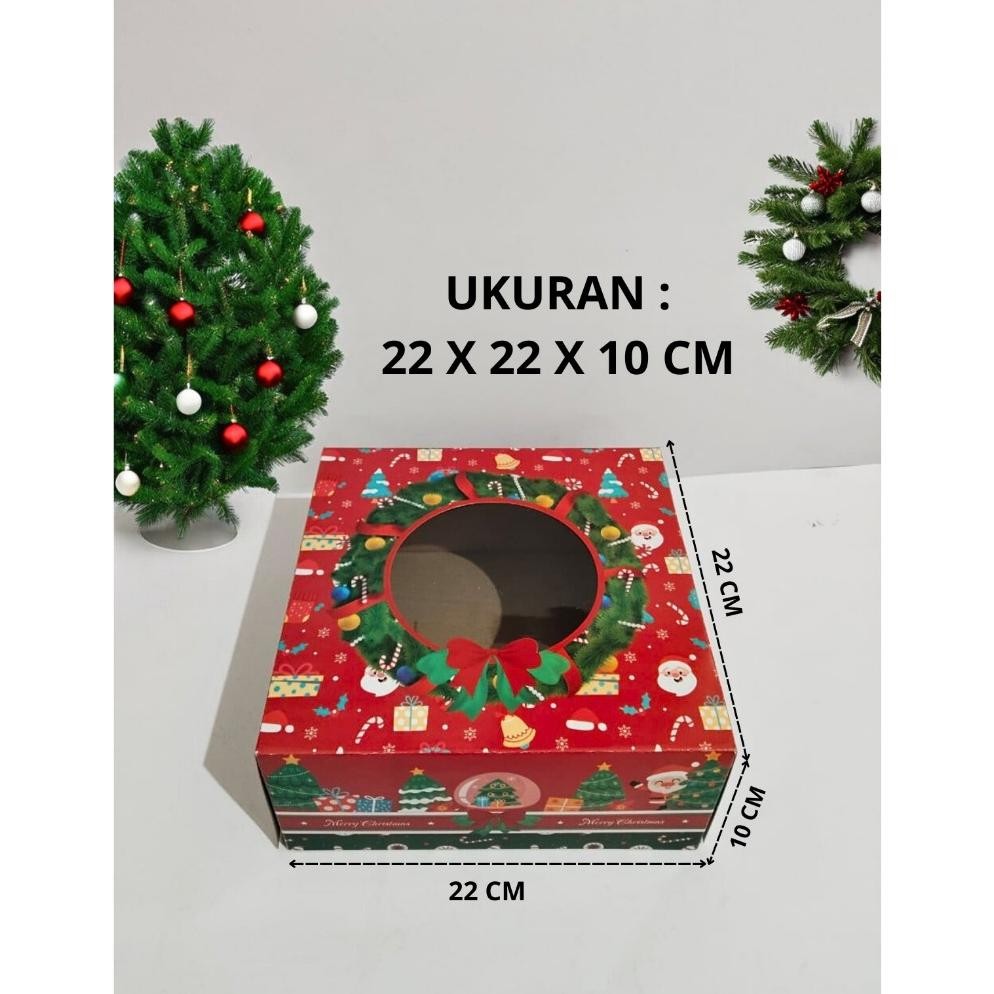 

Viral Hot (10 Pcs) Fuji Box Dus Box Kotak Kue Hampers Packaging Natal 22 X 22 X 10 Premium Xct-2328