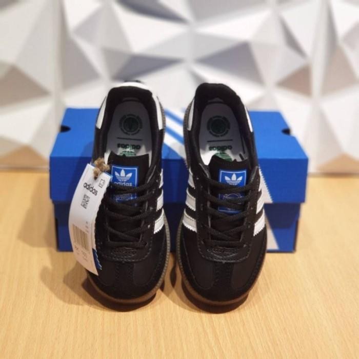 Sepatu anak Adidas samba laki-laki perempuan sepatu sneaker hitam