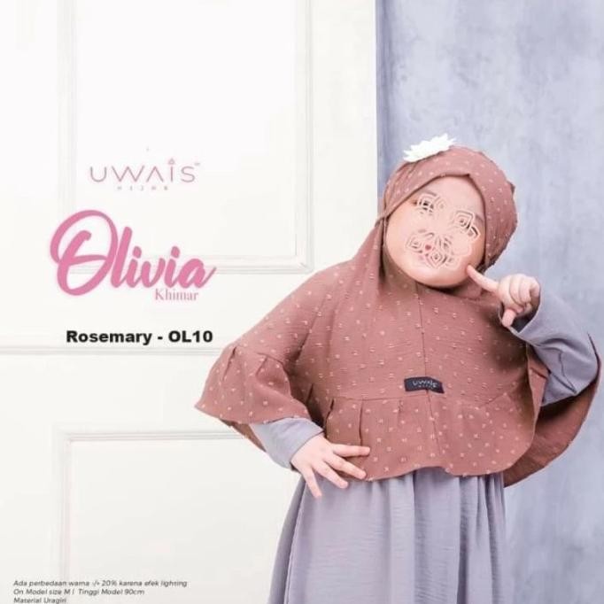 Desain Elegan  Olivia Khimar kids Uwais hijab Khimar anak