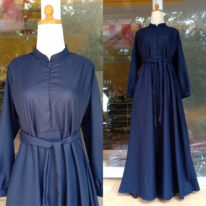 MURAH GAMIS DEWASA POLOS. BAJU WANITA. TOYOBO ORI IMPORT - S, NAVY