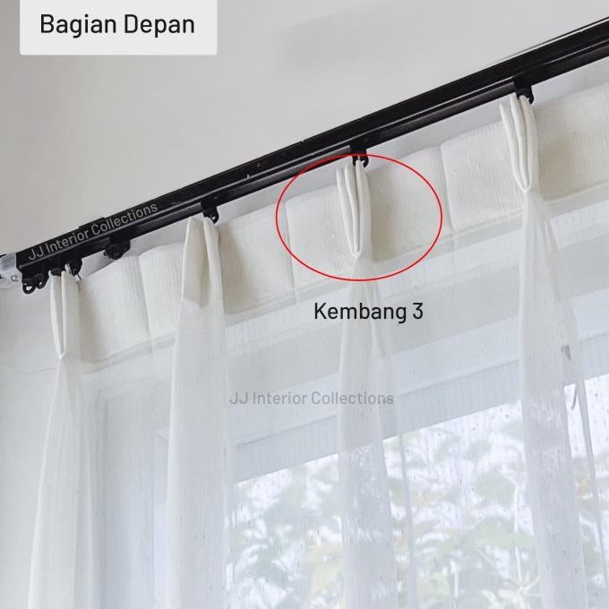 Vitrase Polos Minimalis Pelapis Gorden Voile Kain Putih transparan -CG TER