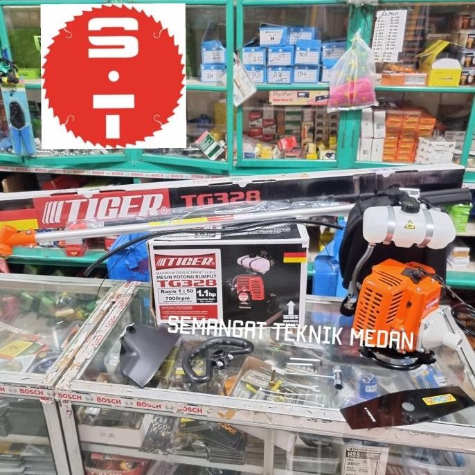 TG328 MESIN POTONG BABAT PANGKAS RUMPUT GRASS CUTTER TIGER TG 328