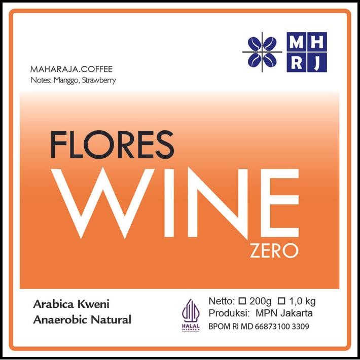 

Flores Wine Zero Maharaja Natural Arabica Roasted Coffee - Kopi Wine