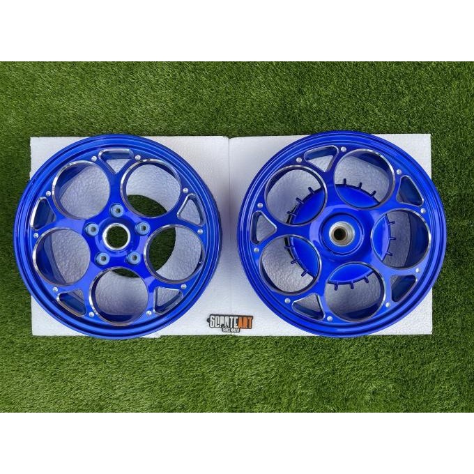 Berkualitas Velg CNC Luigy Candy Blue Vespa Sprint Primavera S LX Ring 12