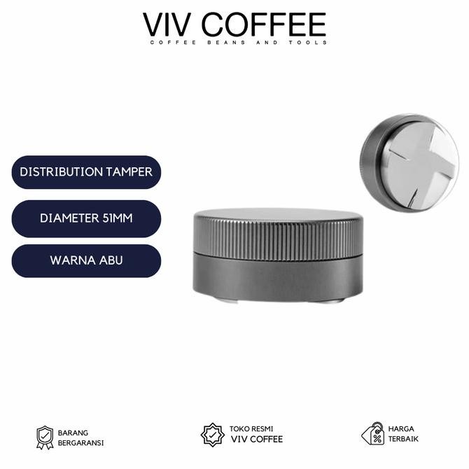 

Macaron Tamper Coffee Espresso Distribution Coffee 51MM Abu