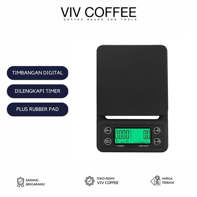 

Timbangan Kopi Digital 3kg - V60 Coffee Drip Scale with Timer