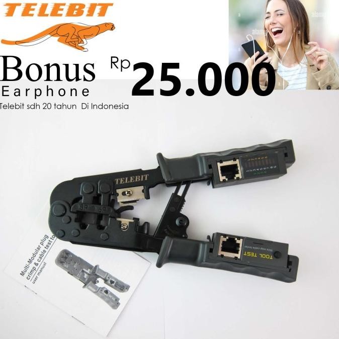 

Crimping Tools RJ45 untuk Cat 5e dan Cat 6 With Cable Tester