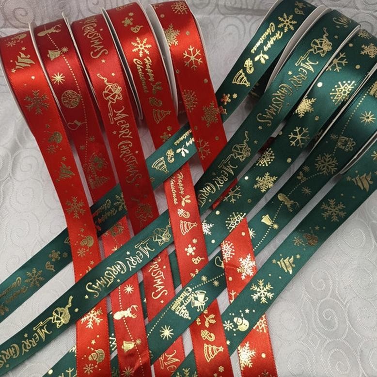 

CR - 2.5x230cm Pita Hampers Natal Pita Merry Christmas Pita Dekorasi Kue Ulang Tahun Pita Christmas Satin Pita Hias TERLARIS