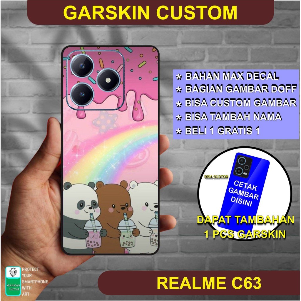 

Realme C63 Casing/Case Stiker Skin Wrap CUSTOM - Premium Quality