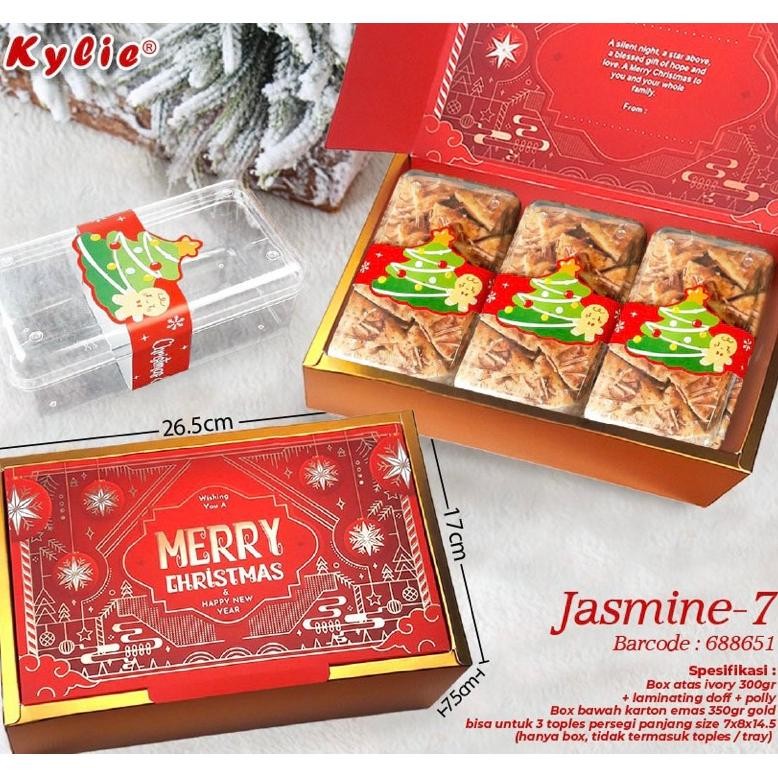 

CR - Box Kue Kering Natal Untuk 3 Toples Persegi (10pc). Packaging Christmas TERLARIS