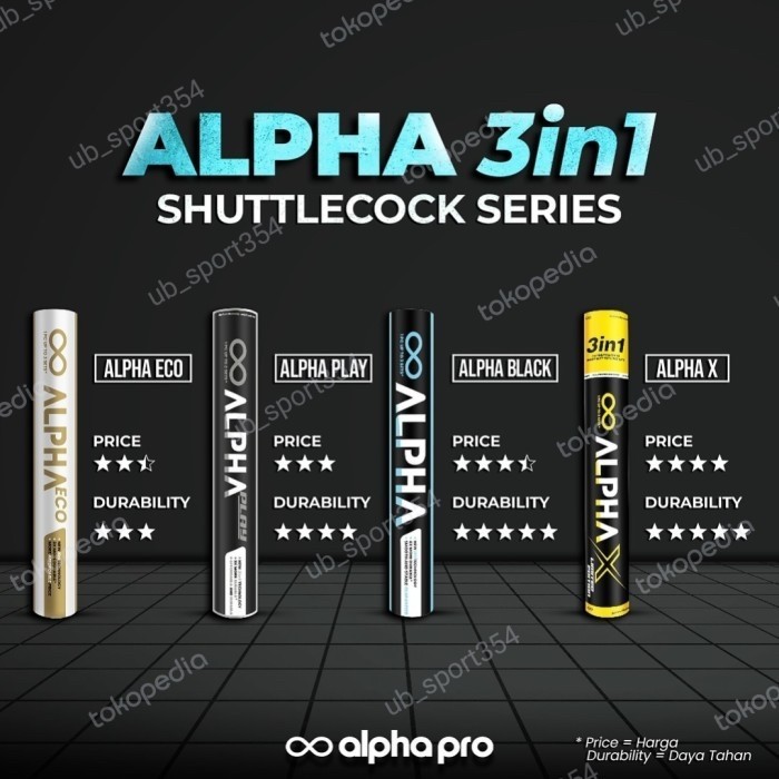 Shuttlecock Alpha 3 in 1 Original