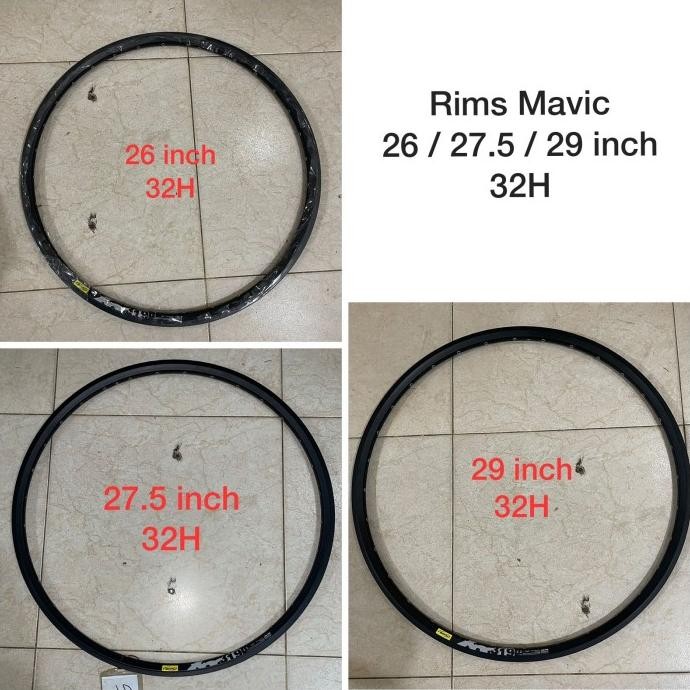 Rims Mavic Double Wall 26/27.5/29 Inch 32 Hole Xm 319 Discbrake Velg K Original Dan Terpercaya