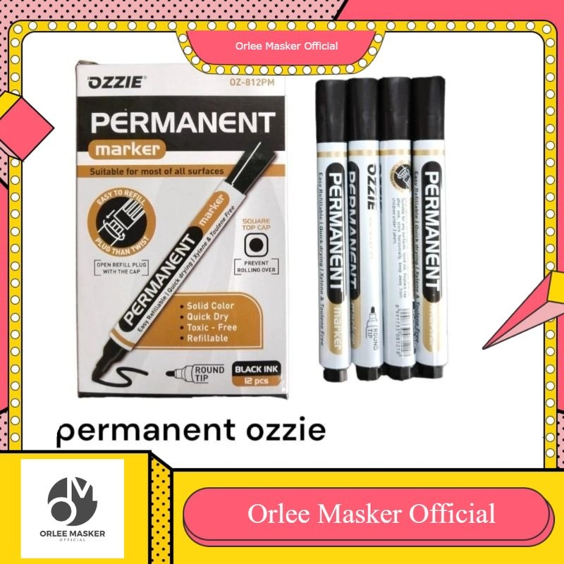 

SPIDOL PERMANEN BESAR HITAM OZZIE 1PCS COCOK KULAKAN, HITAM PEKAT TIDAK BELUBER
