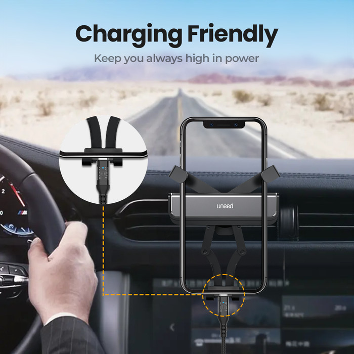 Uneed Car Holder Handphone Air Vent Smartphone Car Mount Holder Uph301