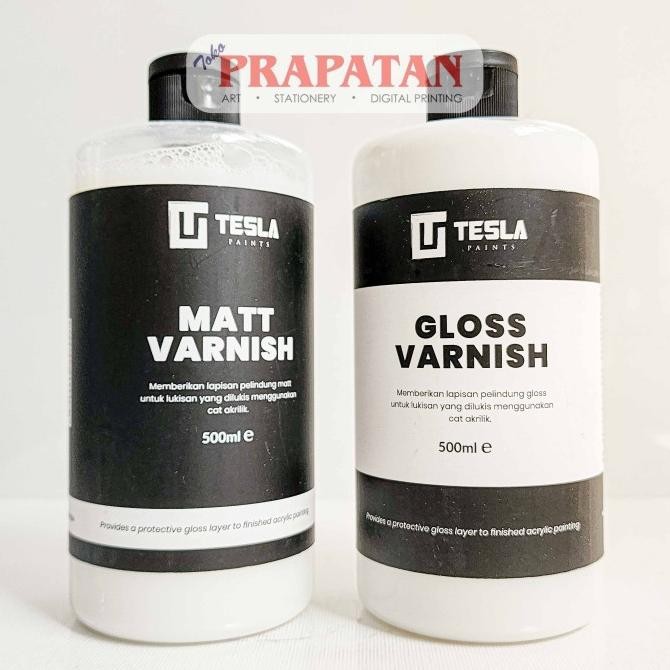 

BARU TESLA PAINTS ACRYLIC VARNISH 500ML | VARNISH CAT AKRILIK