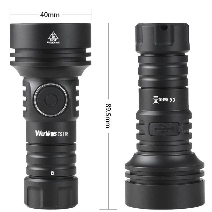 Wurkkos Ts11S Luminus Sft40 2000 Lumens Senter Led Mini Usb C