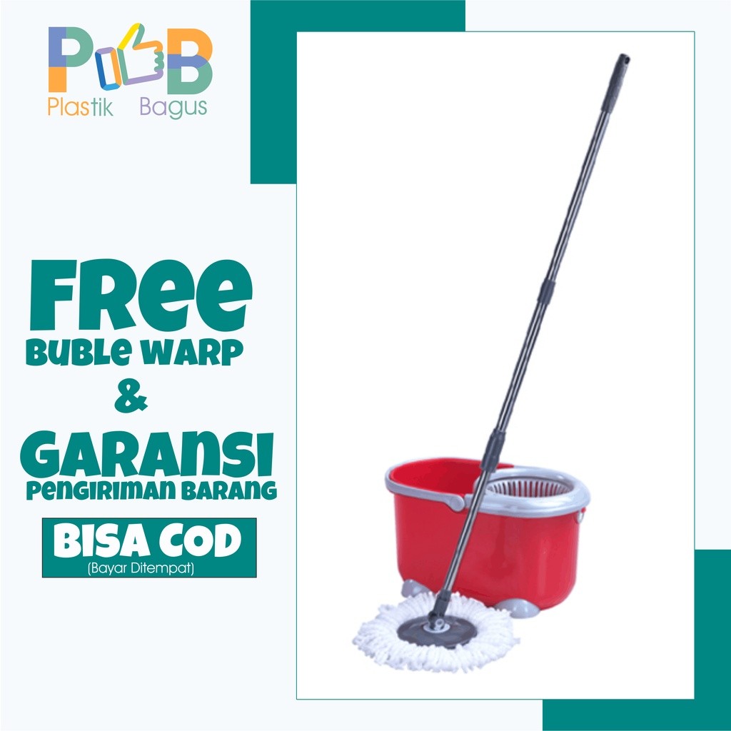 tongkat pel dengan ember Livina Spin Mop Superior Lionstar BM-46