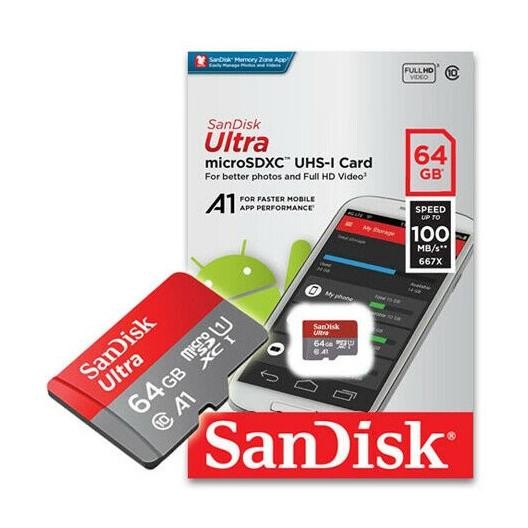 

BARU SANDISK ULTRA MICRO SDXC UHS I 120MBPS MICRO SD CARD CLASS 10