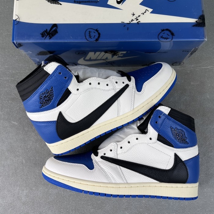 Fragment Design x Travis Scott x Air Jordan 1 Retro High 'Military Blue' DH3227-105