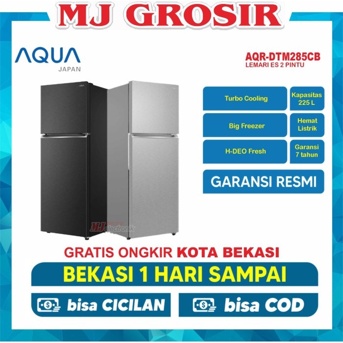 KULKAS AQUA JAPAN AQR-DTM 285 CBP LEMARI ES 2 PINTU AQR-DTM285CBP