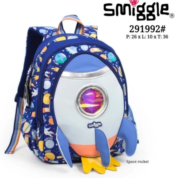 Tas Smiggle Ori Space Roket Backpack/ Tas Ransel Anak Tk/ Kado